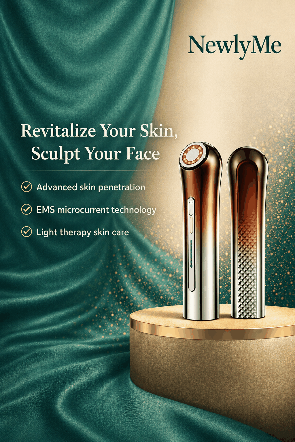 Radio Frequency Anti-Wrinkle Booster device for collagen stimulation and wrinkle reduction