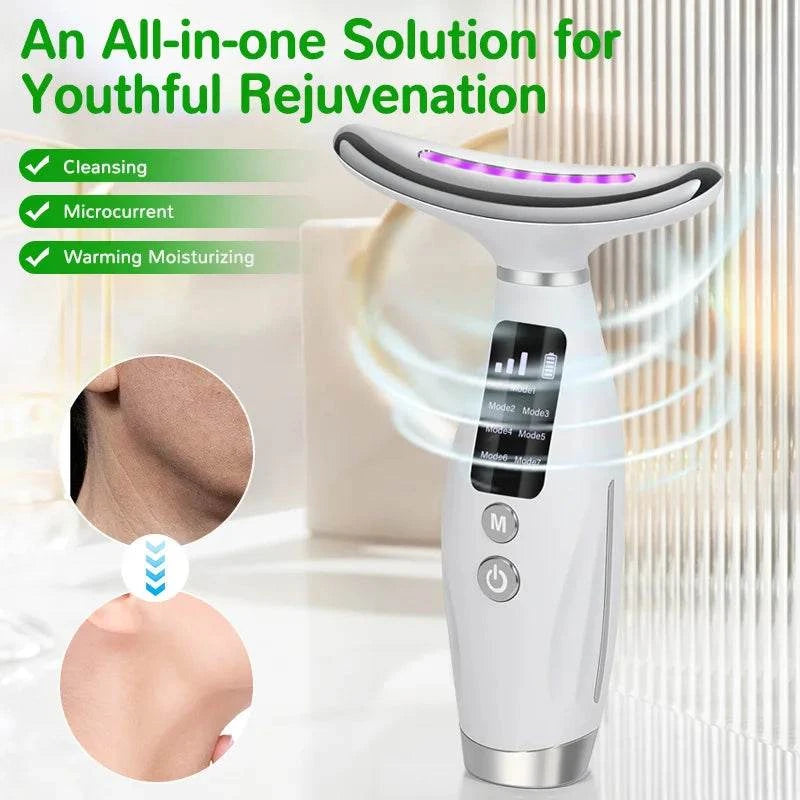 7 Color Facial Massager for Enhanced Face Neck and Shoulder Care