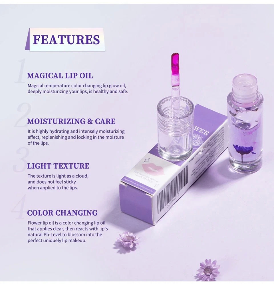 Magic Color Change Flower Lip Gloss