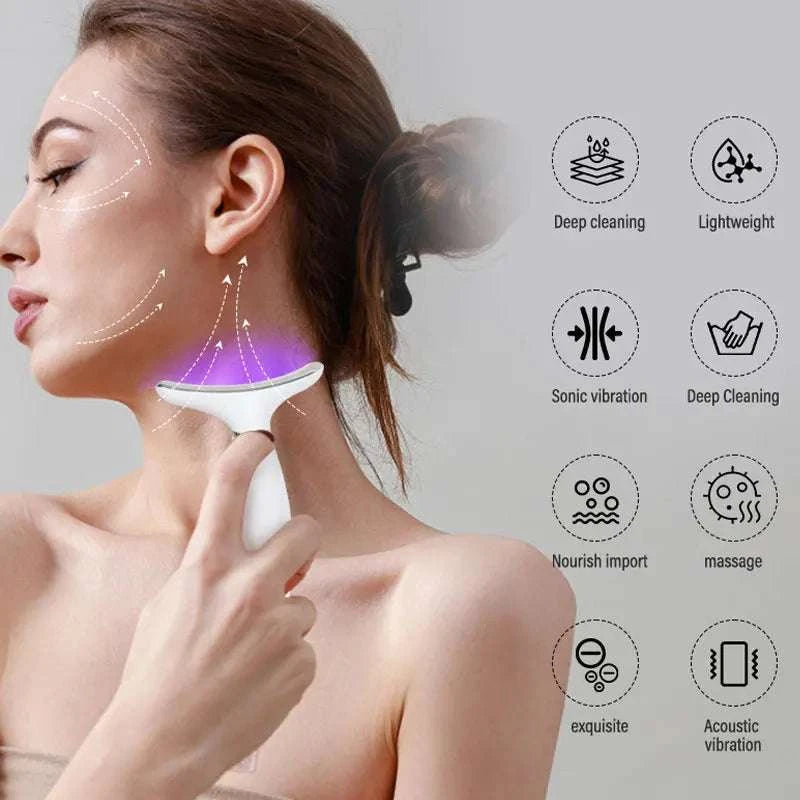 7 Color Facial Massager for Enhanced Face Neck and Shoulder Care