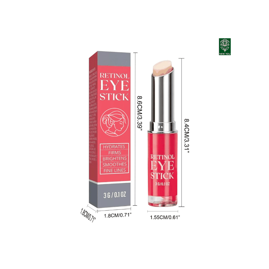 Retinol eye cream repair stick in red packaging for hydrating and reducing fine lines around eyes