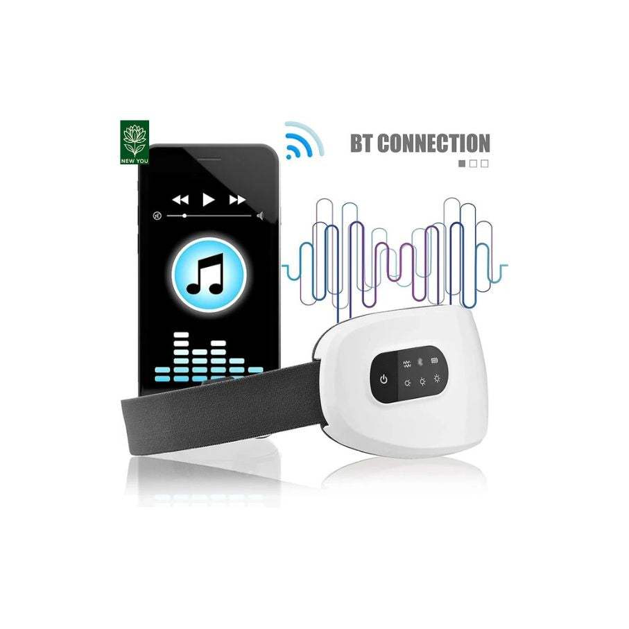 4D Eye Massager Bluetooth hot and cold eye massager with music streaming and cordless design