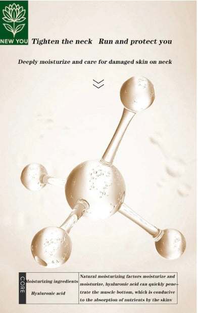 Gold Firming Neck Mask with moisturizing hyaluronic acid for tightening and hydrating neck skin