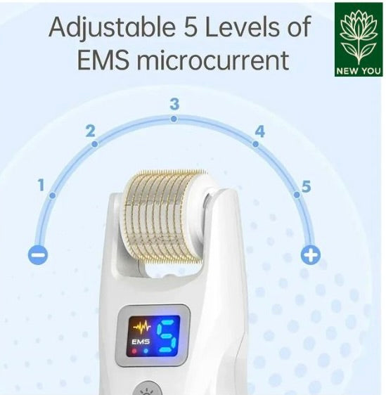 EMS Derma Roller With Red/Blue Light Therapy